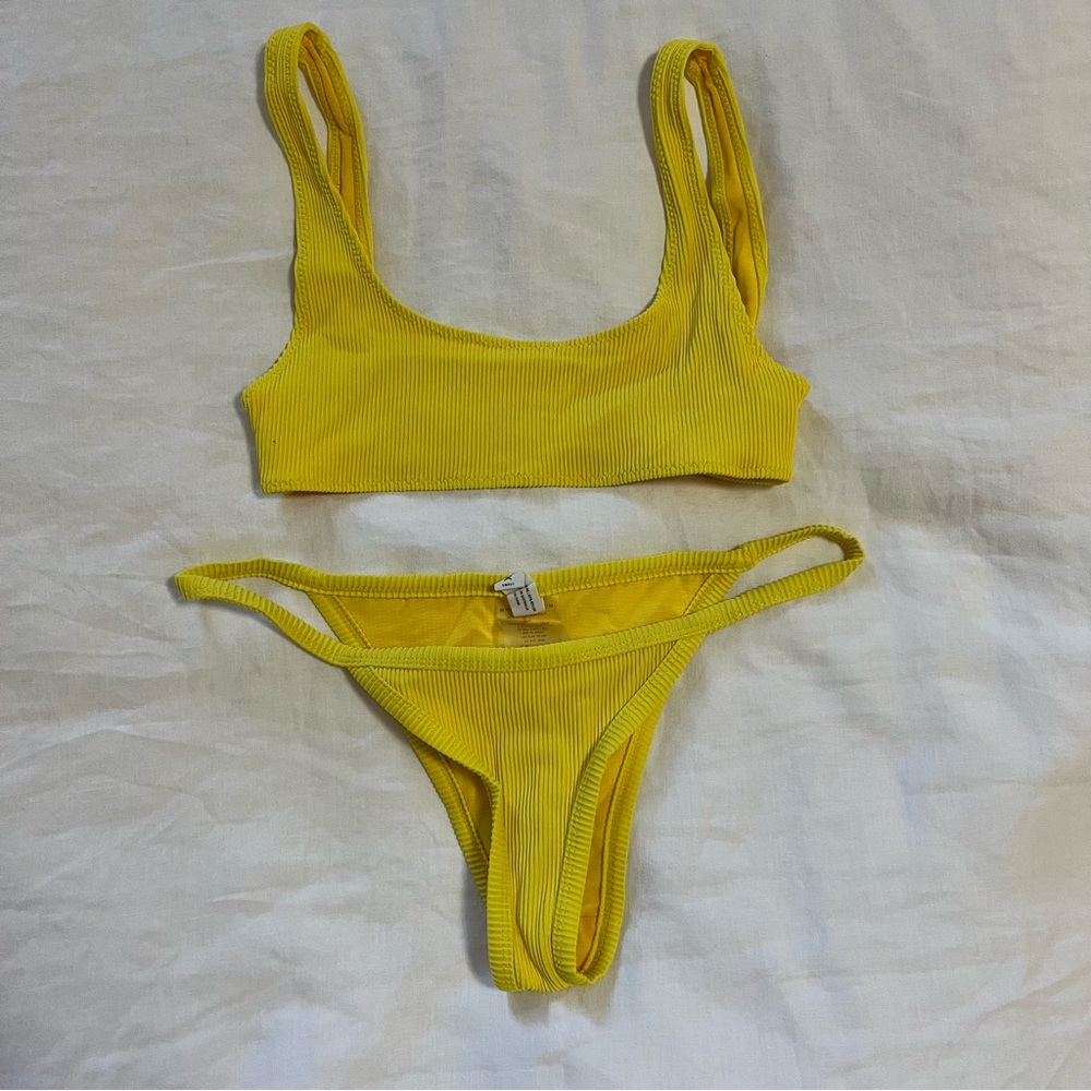 White fox boutique yellow bikini